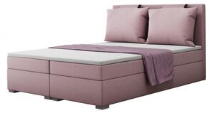 Pohodlná boxspringová manželská postel LEONTYNA 160x200 - růžová