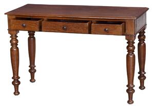 Psací stůl z teakového dřeva s šuplíky, 114x51x74cm