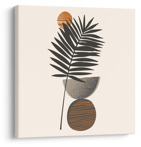 Obraz - Abstrakce s palmovým listem (30x30 cm)