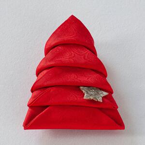 Ubrus Veba GARBO Velké vánoční hvězdy červená skládaný stromeček Velikost: 40x40 cm - 2 ks