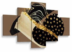 Obraz - Abstrakce golden brown N⁰1 (125x70 cm)