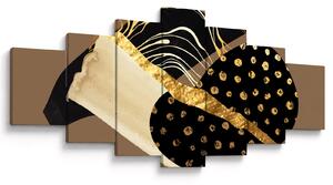 Obraz - Abstrakce golden brown N⁰1 (210x100 cm)
