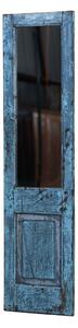 Zrcadlo v rámu z teakového dřeva, vyrobené ze starých dveří, 52x4x197cm