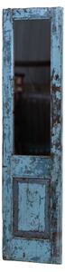 Zrcadlo v rámu z teakového dřeva, vyrobené ze starých dveří, 52x4x198cm