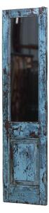 Zrcadlo v rámu z teakového dřeva, vyrobené ze starých dveří, 51x4x198cm