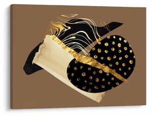 Obraz - Abstrakce golden brown N⁰1 (70x50 cm)
