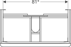Geberit Smyle Square Koupelnová skříňka pod umyvadlo 88,4 cm, bílá 500.354.00.1