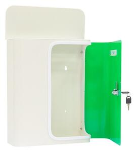 Rottner vodotěsná poštovní schránka SPLASHY bílá + neonově zelená