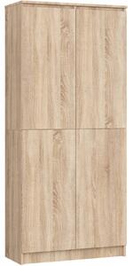 Regál Akord R80 2D 8P 80 cm x 180 cm x 35 cm dub sonoma
