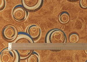 Breno Metrážový koberec DROPS 64, šíře role 400 cm, Oranžová, Vícebarevné
