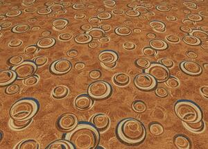 Breno Metrážový koberec DROPS 64, šíře role 400 cm, Oranžová, Vícebarevné