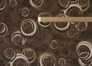 Breno Metrážový koberec DROPS 43, šíře role 400 cm, Hnědá, Vícebarevné