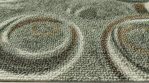 Breno Metrážový koberec DROPS 92, šíře role 400 cm, Zelená, Vícebarevné