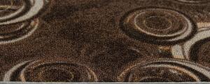 Breno Metrážový koberec DROPS 43, šíře role 400 cm, Hnědá, Vícebarevné