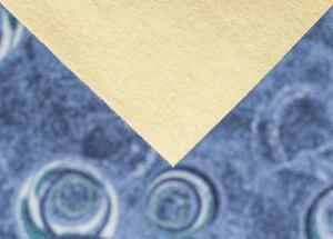 Breno Metrážový koberec DROPS 74, šíře role 400 cm, Modrá, Vícebarevné