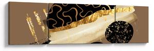 Obraz - Abstrakce golden brown N⁰3 (170x50 cm)