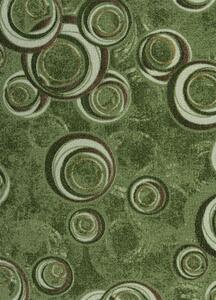 Breno Metrážový koberec DROPS 24, šíře role 400 cm, Zelená, Vícebarevné