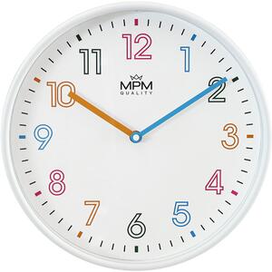 MPM Joanna Netikající bílé kulaté hodiny MPM E01.4432.00
