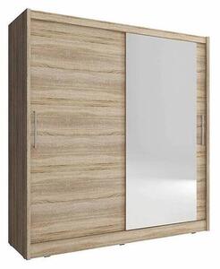 Šatní skříň se zrcadlem 180 cm MARVAN 1 - dub sonoma
