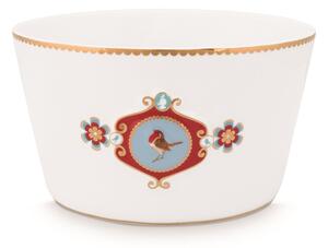 Pip Studio Love Birds snídaňová sada 7 kusů porcelánu, bílá (Luxusní papírový dárkový box obsahuje 2x talíř, 2x miska, 2x hrnek, 1x konvice)