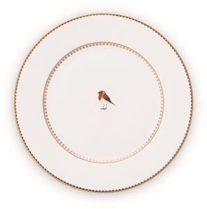 Pip Studio Love Birds sada 4 kusů talířů Ø17cm, bílá (Luxusní dárkové balení 4 kusů talířů )