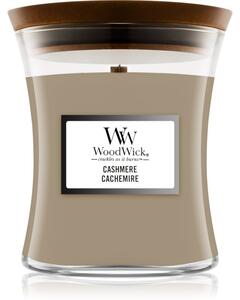 Woodwick Cashmere vonná svíčka s dřevěným knotem 275 g