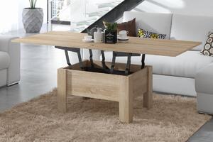 OSLO dub sonoma, rozkládací, zvedací konferenční stůl, stolek