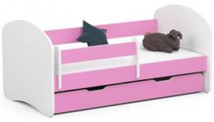Dětská postel SMILE 140x70 cm - růžová