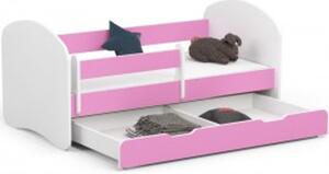 Dětská postel SMILE 140x70 cm - růžová