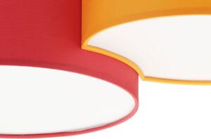 TK LIGHTING Stropní svítidlo - MONA 3274, 230V/15W/2xE27, červená/oranžová/bílá