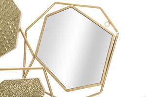 Zlaté nástěnné zrcadlo Stomos, 91x4x52 cm