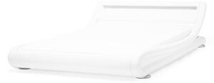 Manželská postel 160 cm AVENUE (s roštem a LED osvětlením) (bílá). 1007120