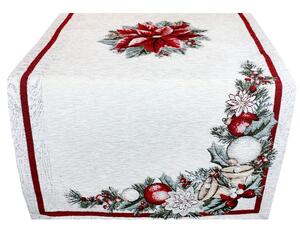 Vánoční gobelínový běhoun na stůl Chenille IT022 40x130 cm Vícebarevná