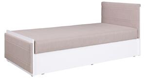 Jednolůžková postel s matrací 90x200 BROKEN - bílá / béžová