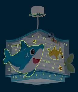 Dalber 63472 SHARKS - Dětský lustr do pokojíčku s motivem žraloků, fosforeskující + Dárek LED žárovka (Dětský modrý lustr se žraloky)