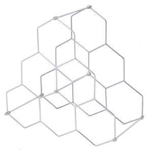 Compactor stojan na víno HEXAGON pro 6 lahví, skládací, 28 x 28 x 14,5 cm, chromovaný