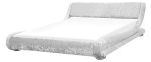 Manželská postel 180 cm AVENUE (s roštem) (stříbrná sametová). 1007145