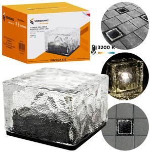 Vergionic 7366 Solární lampa, kostka ledu, sklo, 3200K, IP68, 7 x 7 cm
