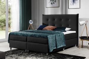 Čalouněná postel 160x200 PILAR - černá + topper ZDARMA
