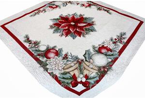 Vánoční gobelínový ubrus na stůl 90x90 cm Chenille IT022 90x90 cm Vícebarevná