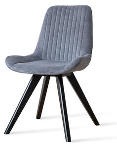 Židle Feretti čalouněná, černé nohy, barva šedá