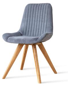 Židle Feretti čalouněná, dubové nohy, barva šedá