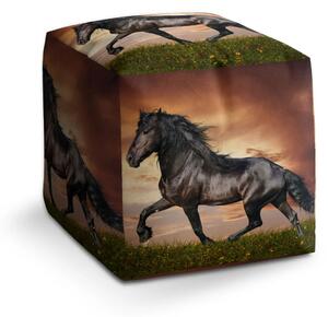 Sablio Taburet Cube Friský kůň - 40x40x40 cm