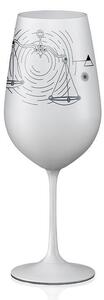Crystalex - Bohemia Crystal Sklenice na bílé i červené víno Viola 550 ml bílá, znamení VÁHY_1 ks