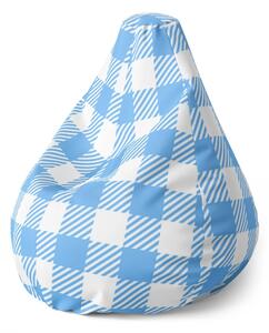 Sablio Sedací vak Pear Košilový vzor - 70 x 95 x 15 cm
