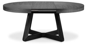 Černý rozkládací stůl z dubového dřeva Windsor & Co Sofas Bodil, ø 130 cm