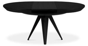 Černý rozkládací stůl z dubového dřeva Windsor & Co Sofas Magnus, ø 120 cm