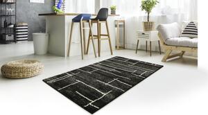 Breno Kusový koberec DOUX 8022/IS2K, Černá, 67 x 120 cm