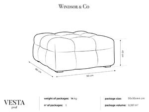 Béžový sametový puf Windsor & Co Sofas Vesta