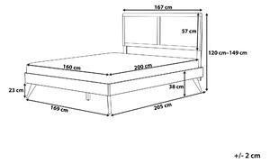 Manželská postel 160 cm ISTA (s roštem) (tmavé dřevo). 1007295